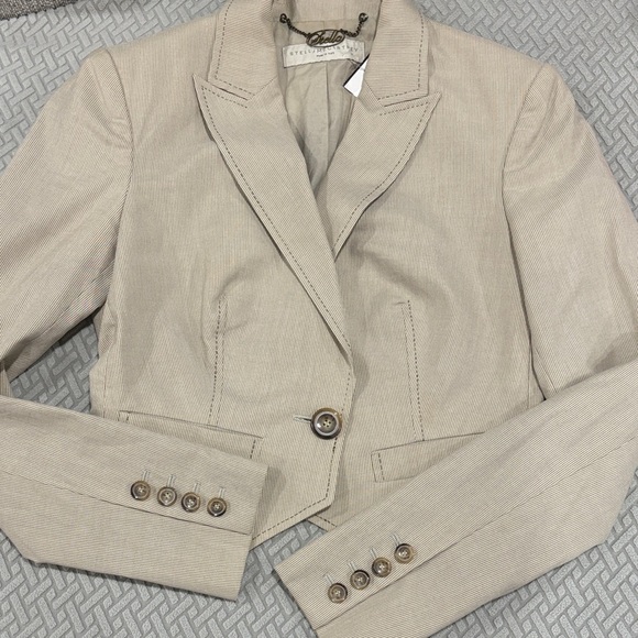 Stella McCartney Jackets & Blazers - Stella McCartney Beige Cropped Blazer